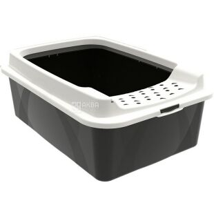 Rotho Eco Bonnie, Лоток для котов, глубокий, черный, 209 х 572 х 393 мм