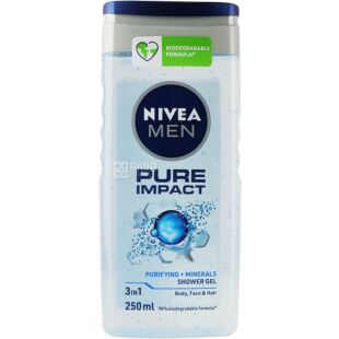 Nivea Men, 250 мл, Гель для душу, Заряд чистоти