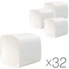 Hostess, Упаковка 32 шт. х 250 аркушів, Туалетний папір листовий, 2-шаровий, білий, 125х186 мм