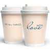 Стакан паперовий двосторонній With love, 180 мл, 50 шт., D70