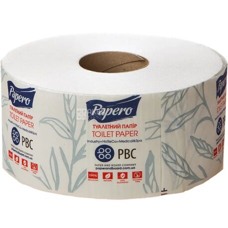 Papero, Джамбо, 1 рулон, Туалетний папір, 2-шаровий, 100 м