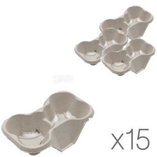 Тримач паперовий для двох стаканів, в асортименті, Упаковка 15 шт. х 10 шт.