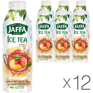 Jaffa Ice tea, Упаковка 12 шт. х 0,5 л, Чай чорний холодний зі смаком персика, зі стевією