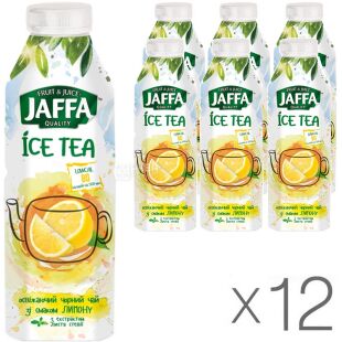 Jaffa Ice Tea, Упаковка 12 шт. х 0,5 л, Холодний чорний зі смаком лимона, з екстрактом стевії