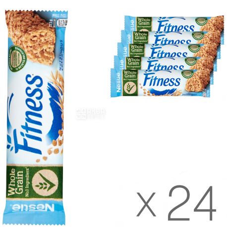 Батончик Nestle Fitness, з цільними злаками 23.5г, упаковка 24шт