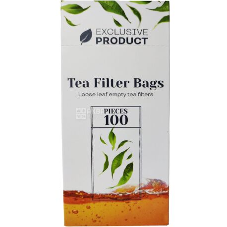 Filter bags 100 pcs., For brewing tea, 65x130 mm, TM Promtus