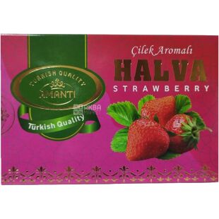 Amanti Strawberry, 200г, Турецкая тахинная халва Аманти, со вкусом клубники