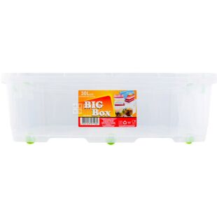 AL-Plastik Big Box, 30 л, Контейнер пластиковый, на колесах, с крышкой