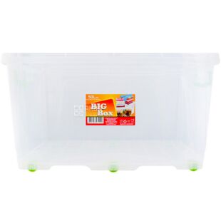 AL-Plastik Big Box, 50 л, Контейнер пластиковый, на колесах, с крышкой