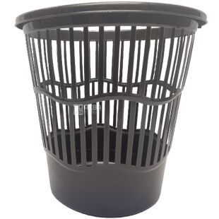 Ал-Пластик, 10 л, Корзина для мусора, черная