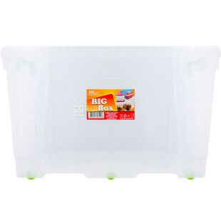 AL-Plastik Big Box, 80 л, Контейнер пластиковый, на колесах, с крышкой