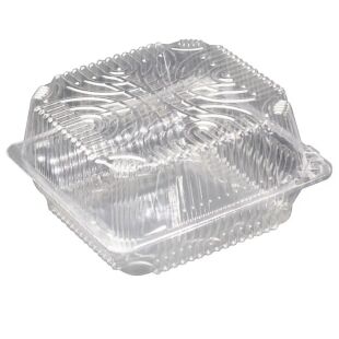 PRO service, 1340 мл, Контейнер харчовий, пластиковий, квадратний, 25 шт.