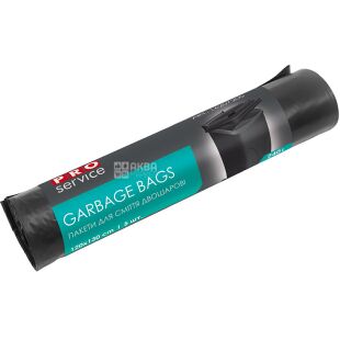 PRO service Professional, 5 шт. х 240 л, Пакеты для мусора двухслойные, черные