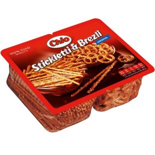 Chio Stickletti + Brezli, 250 г, Соломка соленая и крендельки из пшеничной муки