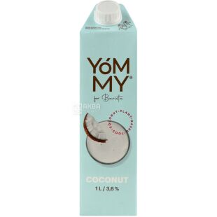 Yommy Coconut Barista, 1 л, Напиток кокосовый для кофе, 3,6%
