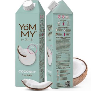 Yommy Coconut Barista, 1 л, Напиток кокосовый для кофе, 3,6%