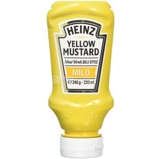 Heinz Mild Mustard, 240 г, Горчица Нежная Хайнц, ПЭТ