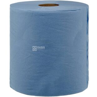 Katrin Basic, 1 рул., Рушники паперові Катрін з центральною витяжкою, без перорації, 1-шарові, сині, 60 м, 180 мм