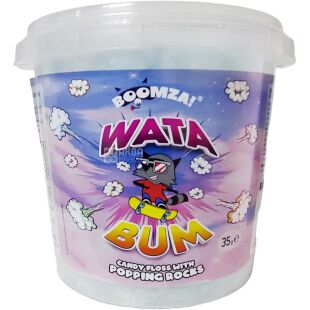 Boomza! Bum, 35 г, Вата сахарная, Взрывная карамель, ведерко