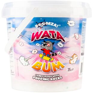 Boomza! Bum, 35 г, Вата сахарная, Взрывная карамель, ведерко