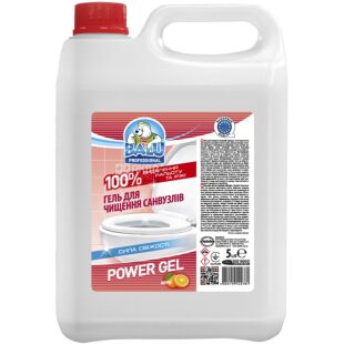 Balu Power Gel, 5 л, Гель для чищення санвузлів, цитрусовий, каністра