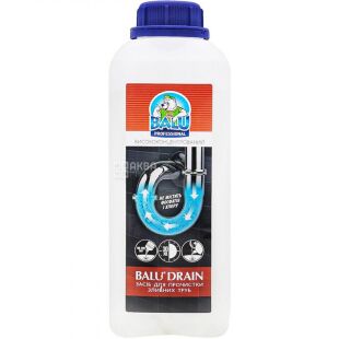 Balu Drain, 1 л, Засіб для прочищення зливних труб
