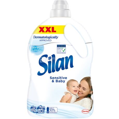 Silan Sensitive & Baby, 2,86 л, Кондиционер-ополаскиватель для детского белья