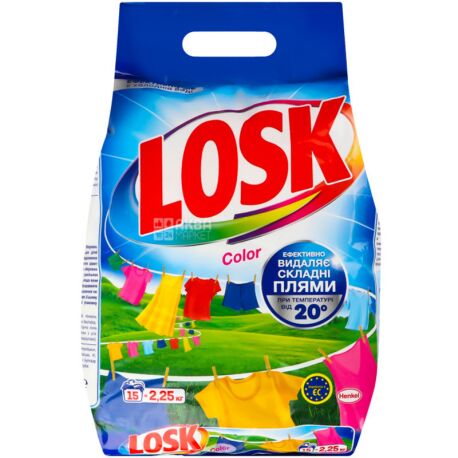 Losk Color, 2.25 kg, Laundry detergent, automatic