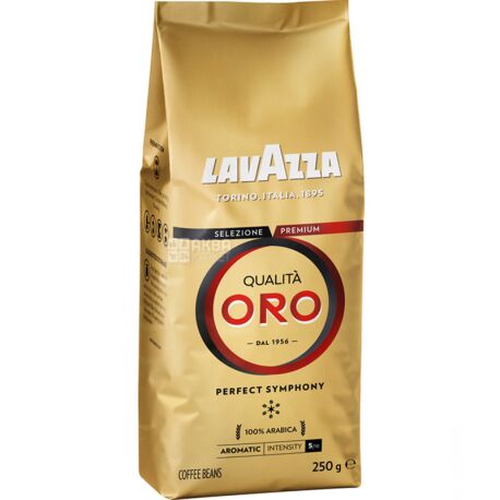 Lavazza, Qualita Oro Original, 250 г, Кофе Лавацца, средней обжарки, в зернах