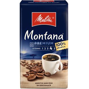 Melitta Montana Premium, 500 г, Кава Мелітта Монтана Преміум, середнього обсмаження, мелена