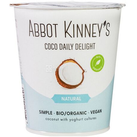 Abbot Kinney's, 350 г, Йогурт кокосовий, органічний, натуральний