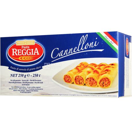 Pasta Reggia Cannelloni №109, 250 г, Макарони Паста Реггіа Каннеллоні