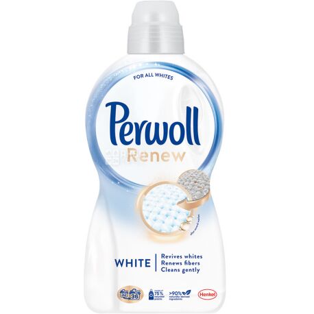 Perwoll Renew White,1,98 л, Гель для стирки белых вещей