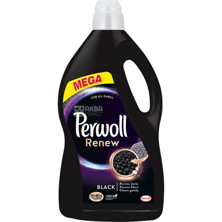 Perwoll Renew Black, 3,74 л, Средство для стирки темных вещей