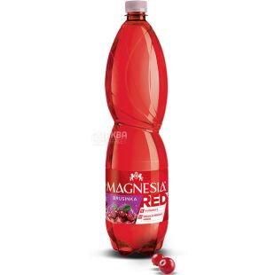 Magnesia Red brusinka, 1,5 л, Напиток газированный низкокалорийный сокосодержащий Клюква Магнезия, ПЭТ