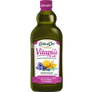 Costa d'Oro, Vitapiu Omega 3, 750 мл, Коста Доро, Микс пяти масел первого холодного отжима