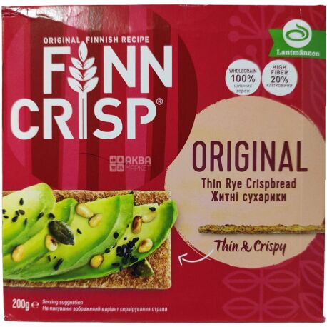 Finn Crisp Original, 200 г, Cухари ржаные