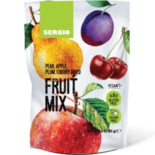 Sergio Fruit Mix, 85 г, Серджіо, Сушені фрукти, без цукру