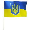 Прапор України на паличці, штучний шовк, 12 х 20 см