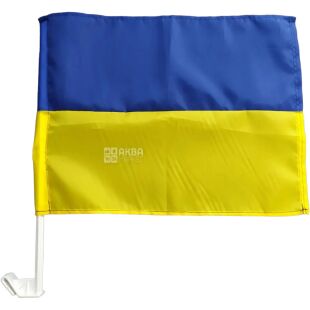 Прапор України автомобільний з тримачем, 30 х 40 см
