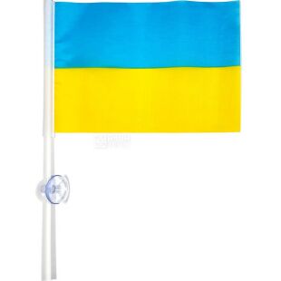 Флажок Украины на присоске, нейлон, 15 х 10 см