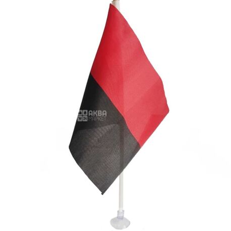 Прапор УПА автомобільний на присосці, 15 х 10 см