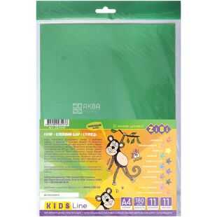 ZiBi, 10 аркушів 10 кольорів, Набір кольорового паперу, А4, Глянцевий, в асортименті