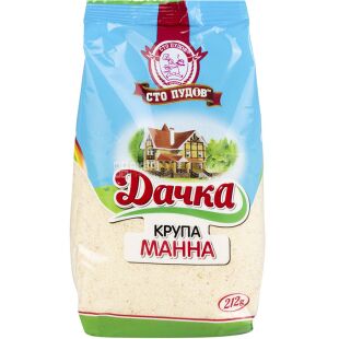 Сто пудов, 212 г, Крупа манная Дачка