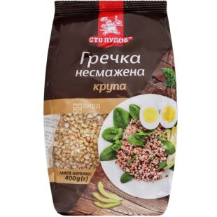 Сто пудов, 400 г, Крупа гречана несмажена