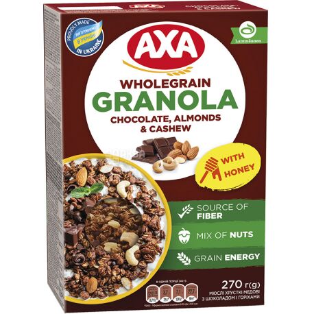 AXA, 270 g, honey muesli, With chocolate and nuts