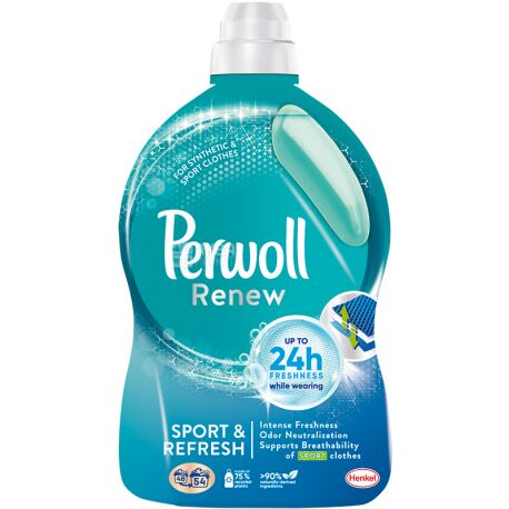 Perwoll Renew, 2,97 л, Гель для деликатной стирки, Уход и освежающий эффект