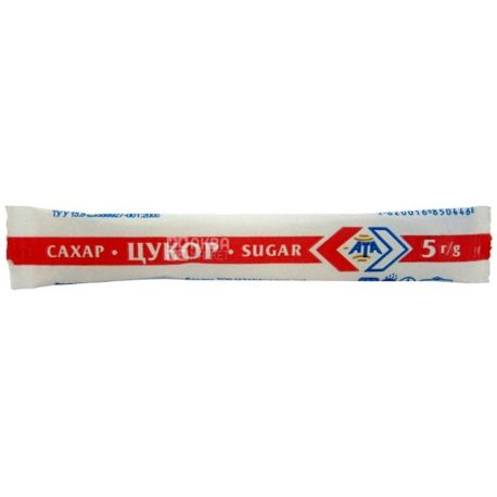 АТА, 100 шт., по 5 г, Цукор-пісок буряковий, в стіках білий