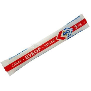 АТА, 100 шт. х 5 г, Цукор-пісок у стіках, білий кристалічний