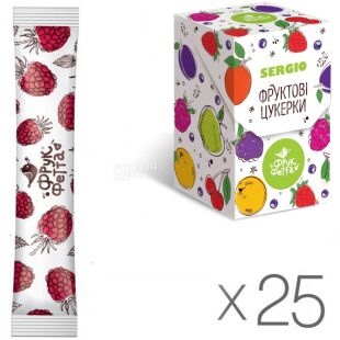 ФрукФетта, Упаковка 25 шт. х 20 г, Батончик фруктовий, Малина